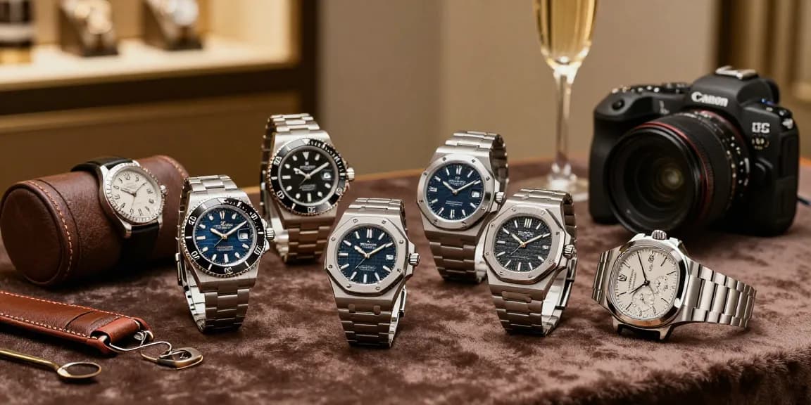 Super clone watches displayed elegantly showcasing luxury craftsmanship and detail