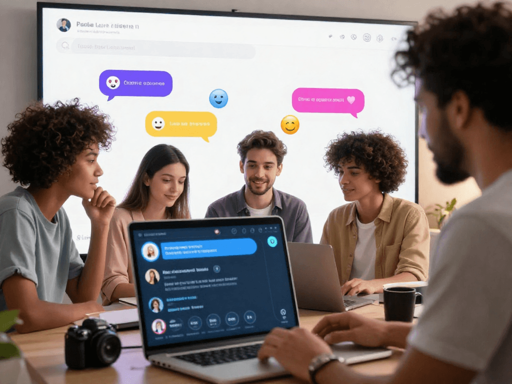 Dynamic digital avatar interactions in an AI sex chat room.