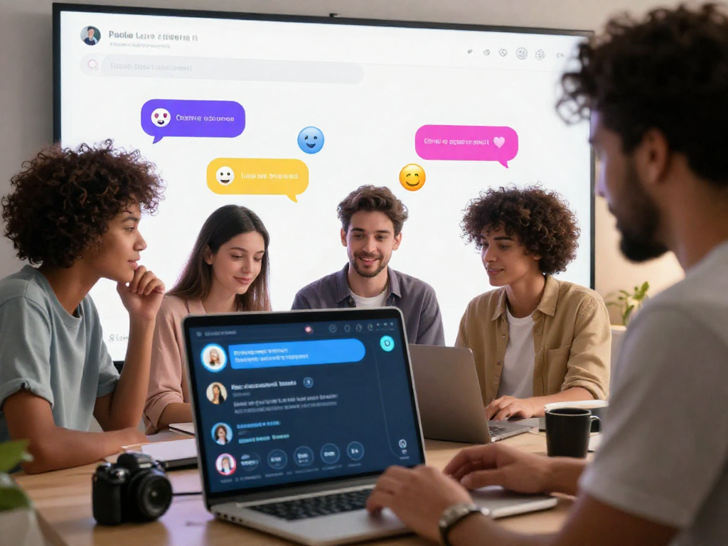Dynamic digital avatar interactions in an AI sex chat room.