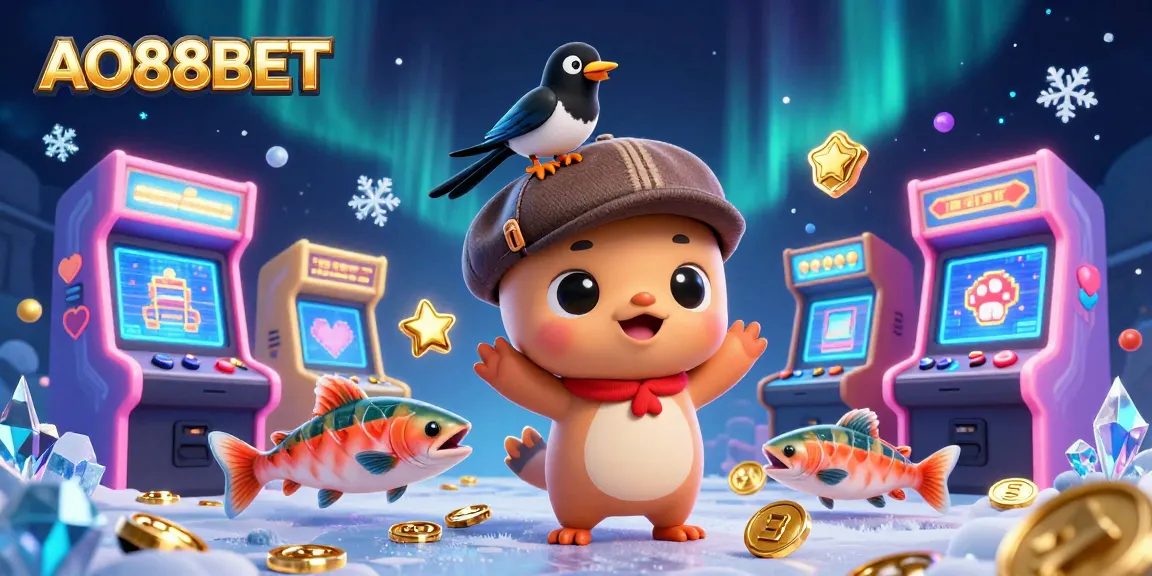 Engage with AO88BET as colorful characters enjoy exciting gameplay amidst vibrant casino elements.