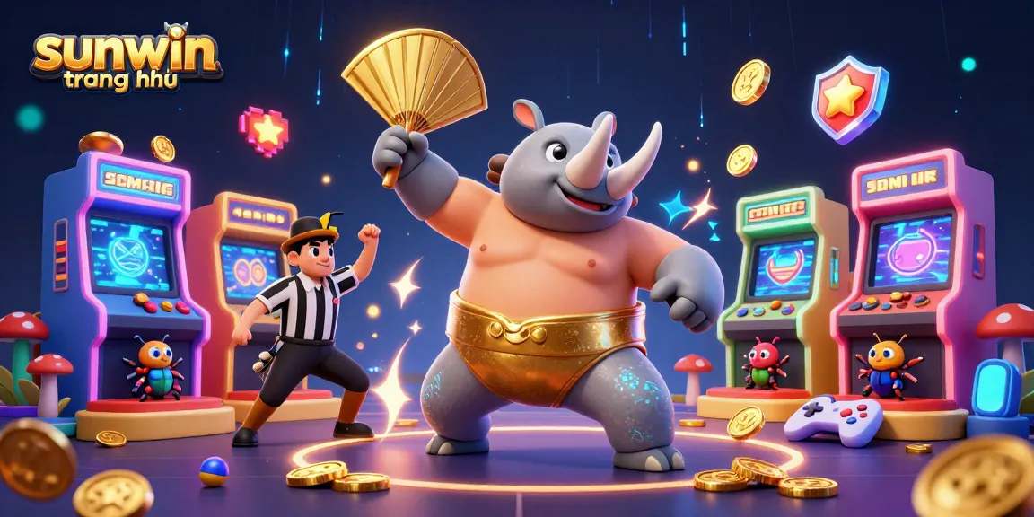 Play and win at sunwin trang chủ with an exciting 3D beetle-themed gambling illustration.